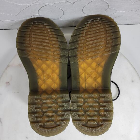 Dr Martens Derby Shoes Kids 2 Black Leather Lace Up‎ Chunky - Picture 4 of 15